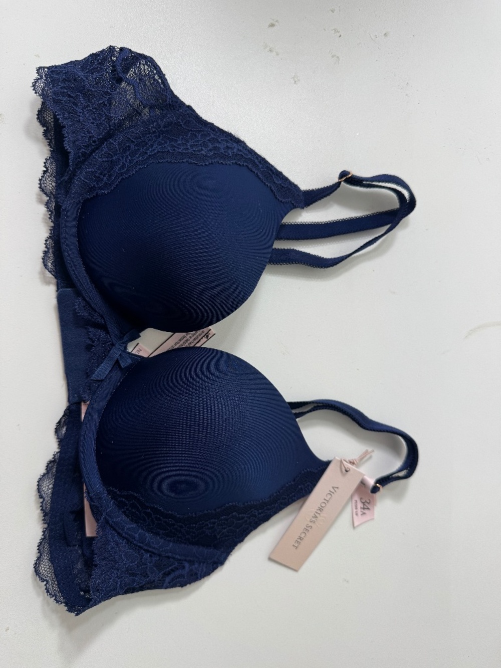 Victoria's Secret Navy Blue Push Up Bra 34A NEW WITH TAGS